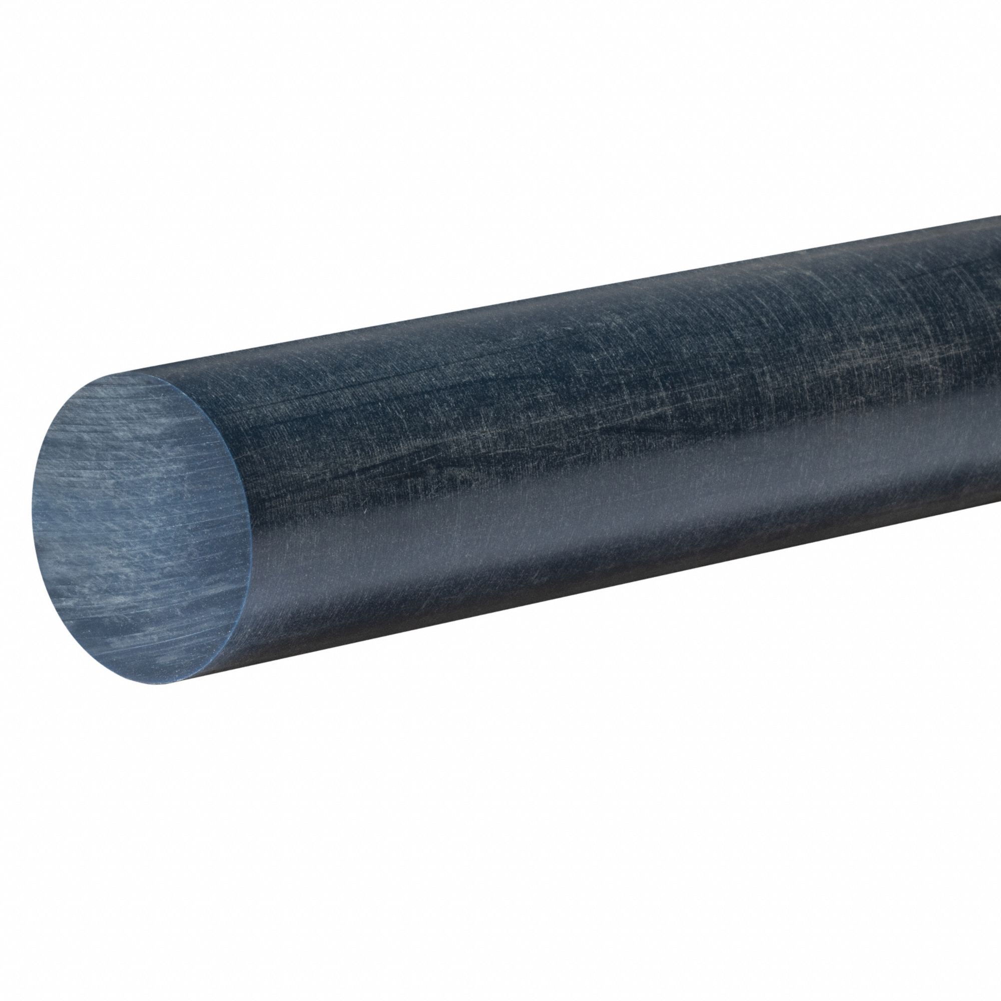 Polyethylene Rod: 1 1/2 in Dia, 10 ft Lg, Opaque, Blue, 3, 000 psi Tensile Strength, No Break