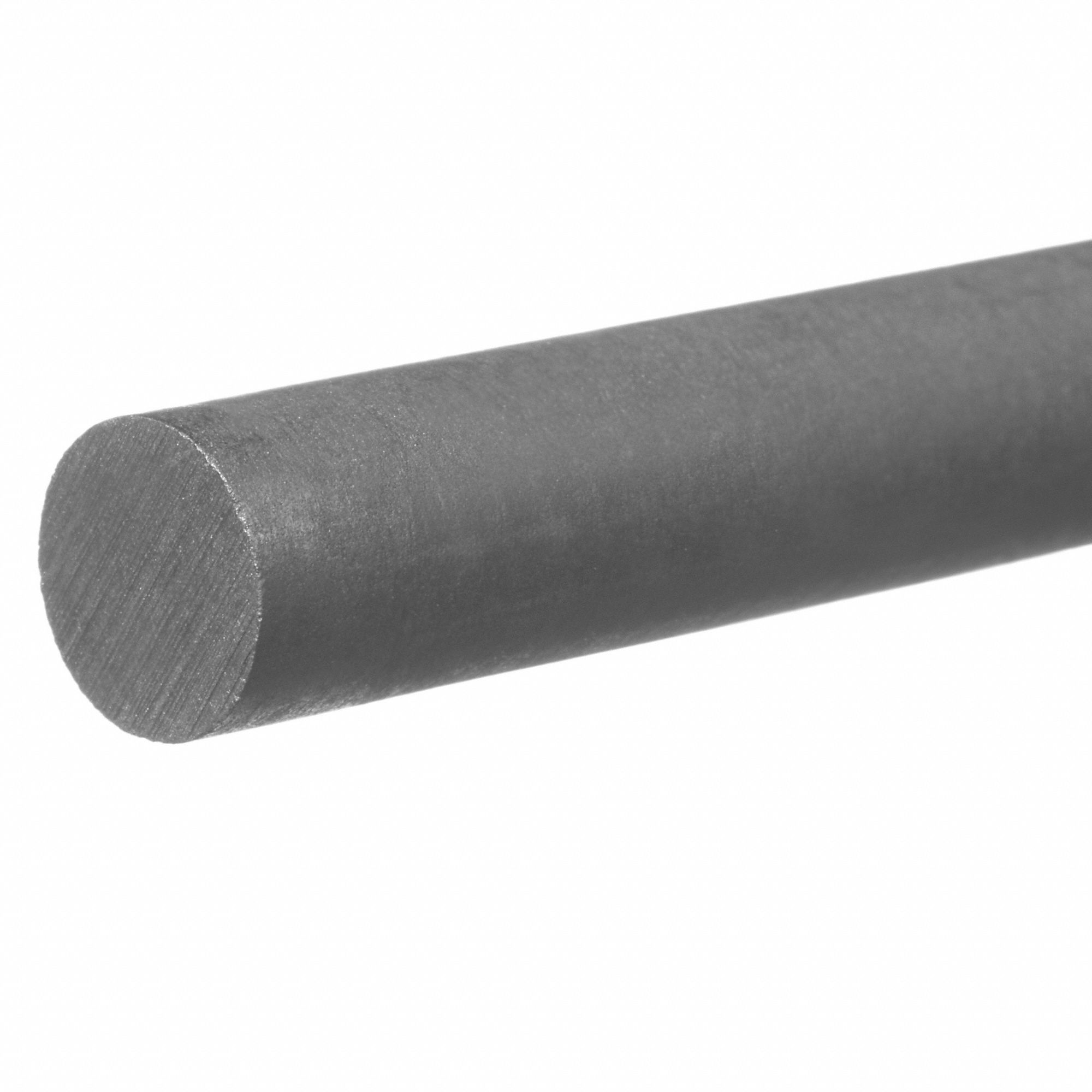 PVC Rod: 1 15/16 in Dia, 12 in Lg, Opaque, Dark Gray, 7, 200 psi Tensile Strength, 1 ft-lb/in