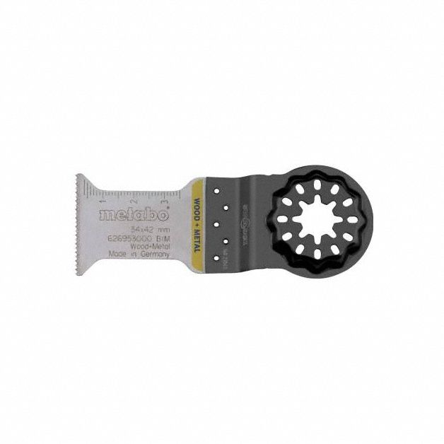 Oscillating Tool Blade: 1 5/16 in Blade Wd, 1 5/8 in Overall Lg, Plunge Cutting, Bi-Metal
