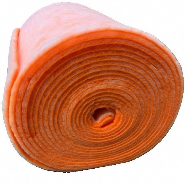 Air Filter Roll: 1 3/4 in Actual Thick, 25 in Nominal Ht, 45 ft Nominal Wd, MERV 8, Polyester