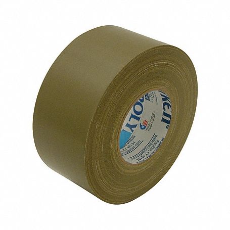 Duct Tape: Heavy Duty, Olive, 2 7/8 in Wd, 60 yd Lg, 12 mil Thick, 231D, Rubber