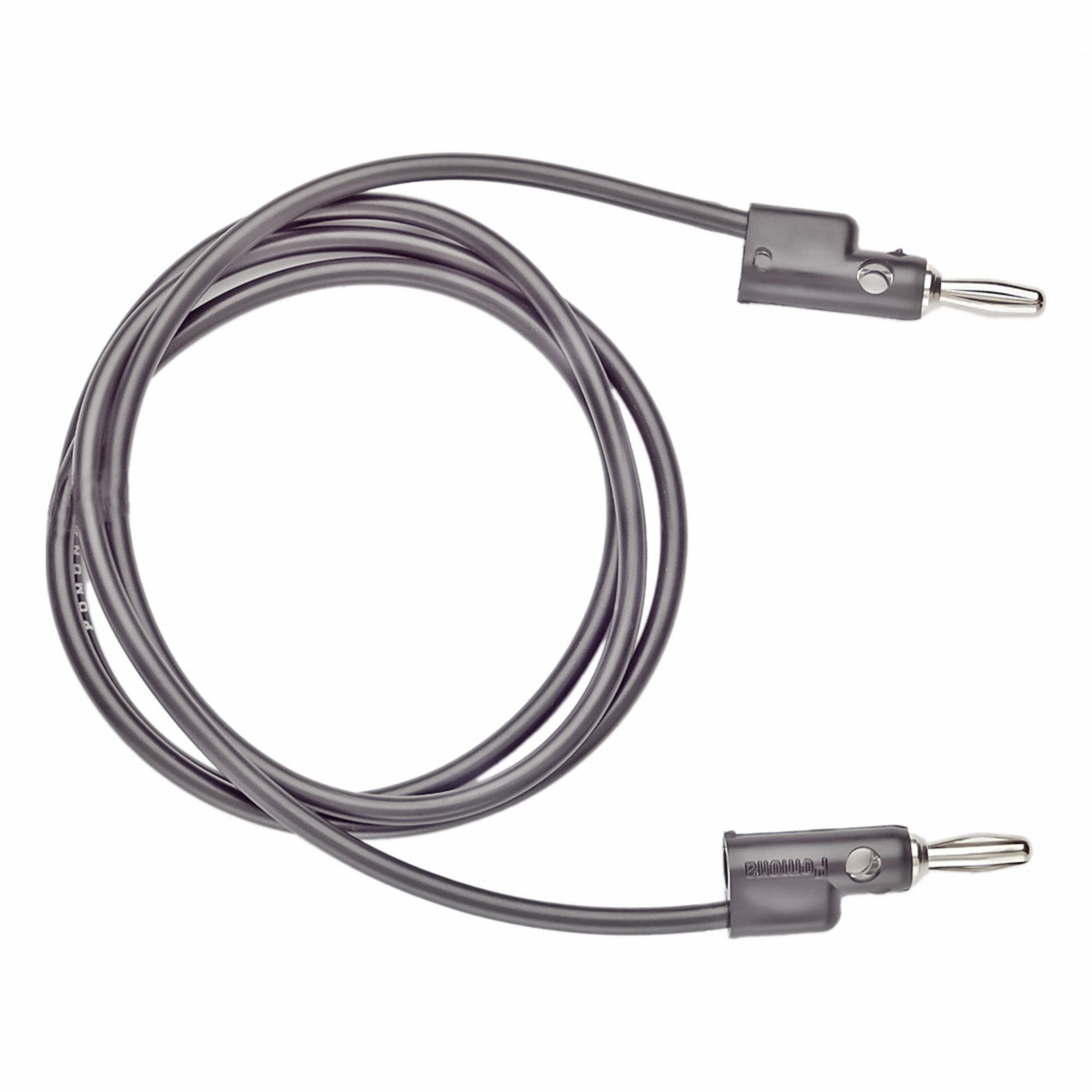 Banana Plug Patch Cord: 36 in Lg, Stacking Banana Plug, 0.21 in Meter Connection End Size