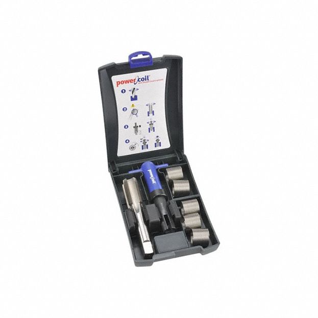 Thread Repair Kit: Tanged Tang Style, Free-Running, 9/16"-18 Thread Size, Plain