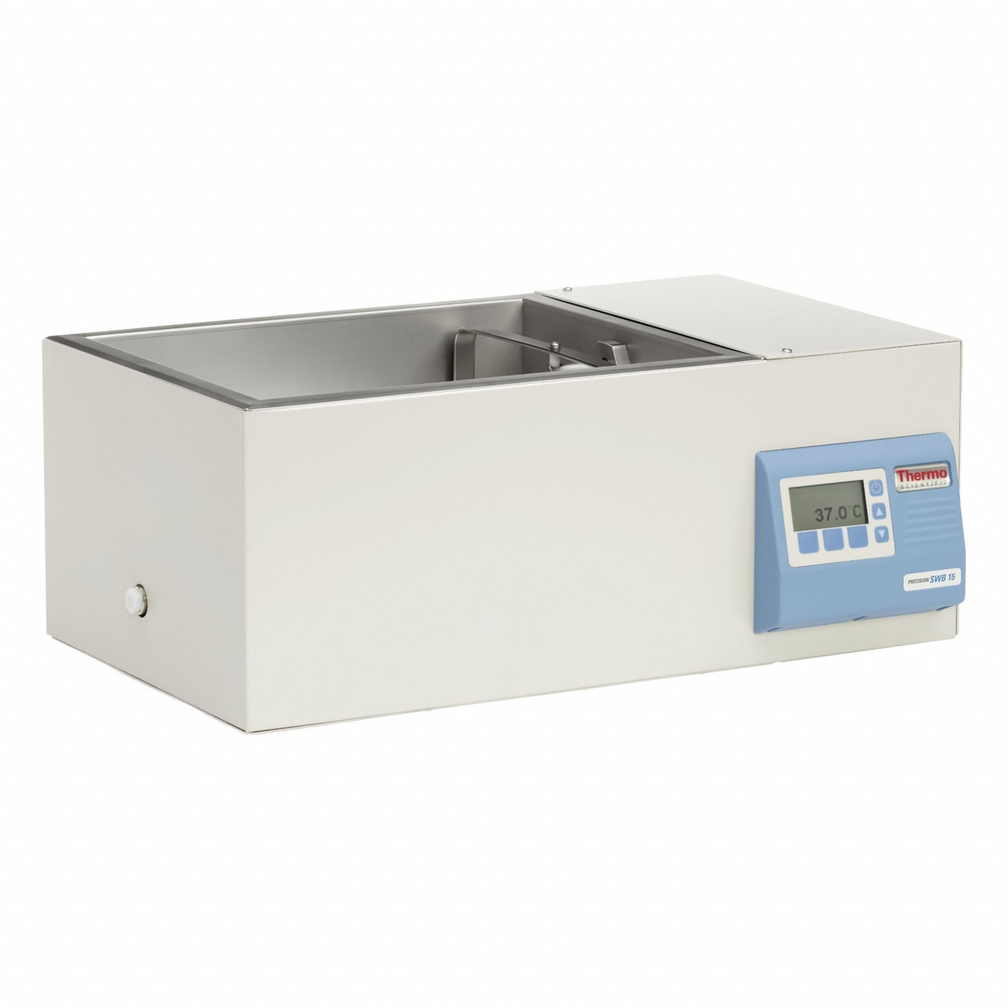 Water Bath: 15 L Capacity, 100°C Max Temp, Stainless Steel, +/-0.1°C, Digital