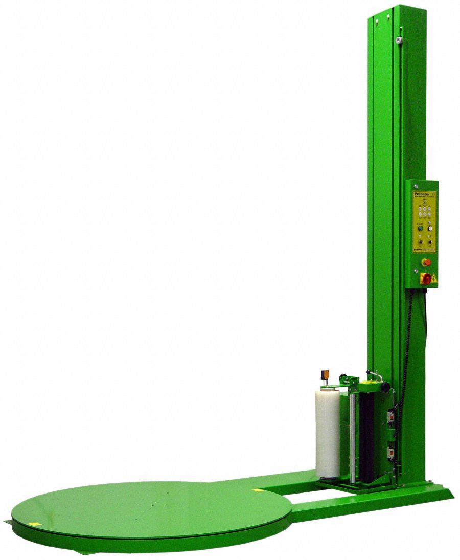 Stretch Wrap Machine: Semi-Auto Machine, 52 in Max. Load Lg, Stretch Wrap Machine