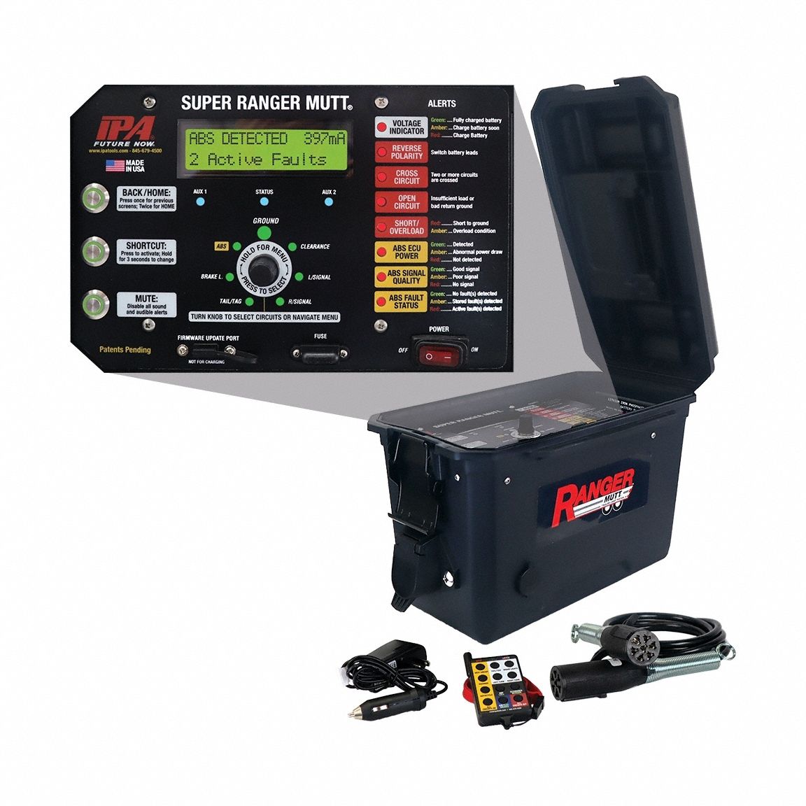 TRAILER TESTER: Stationary, Semi-Trailers, Plastic, 7-Way Round