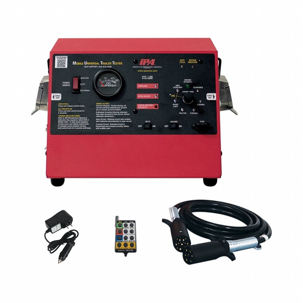 TRAILER TESTER: Stationary, Semi-Trailers, Steel, 7-Way Cable