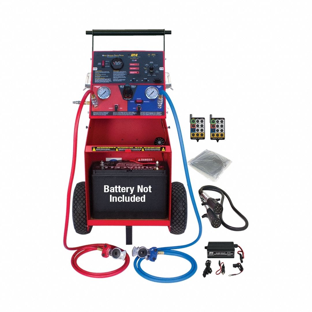 TRAILER TESTER: Casters, Semi-Trailers, Steel, 7-Way Cable, 12/24V DC