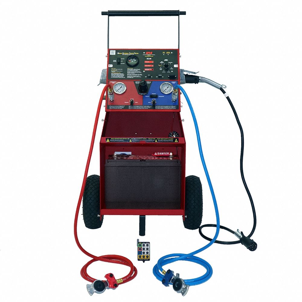 TRAILER TESTER: Casters, Semi-Trailers, Steel, 7-Way Cable, 12/24V DC
