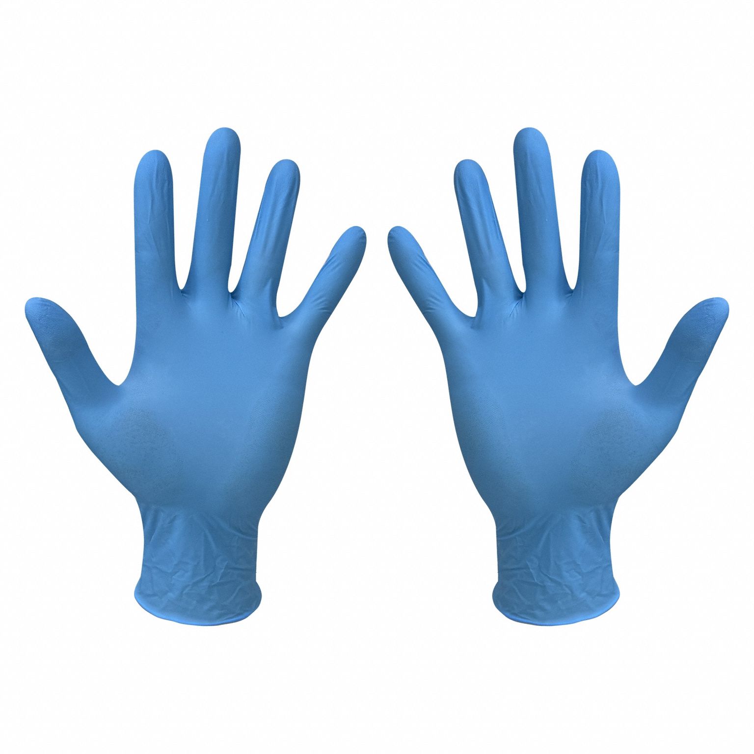 Disposable Gloves: Chemical-Resistant/Food-Grade/Gen Purpose, 2XL ( 11 ), 4 mil, Blue, 100 PK