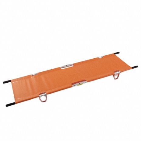 Emergency Stretcher: Emergency Stretcher, 350 lb Wt Capacity - Max, 90 in L x 22 in W, Orange