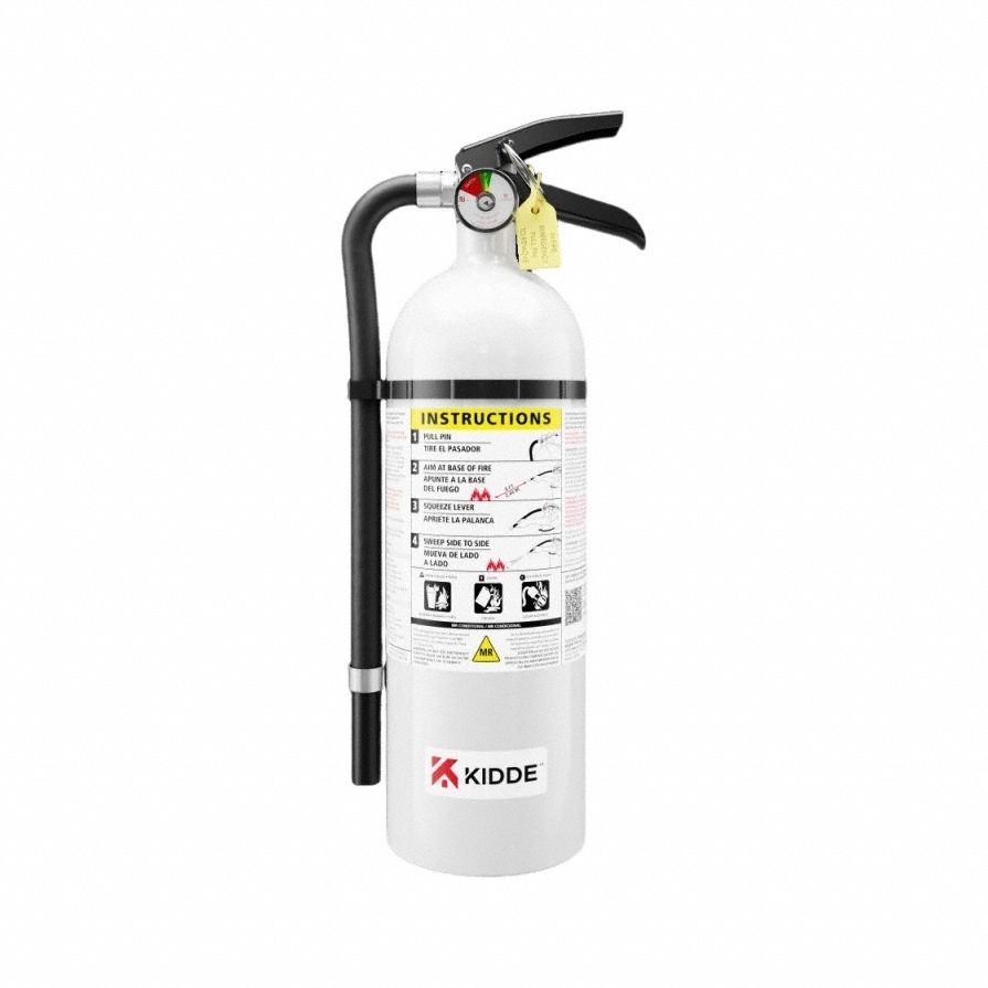 Fire Extinguisher: 5.5 lb Extinguisher Capacity, 3A:40B:C, Carbon Dioxide