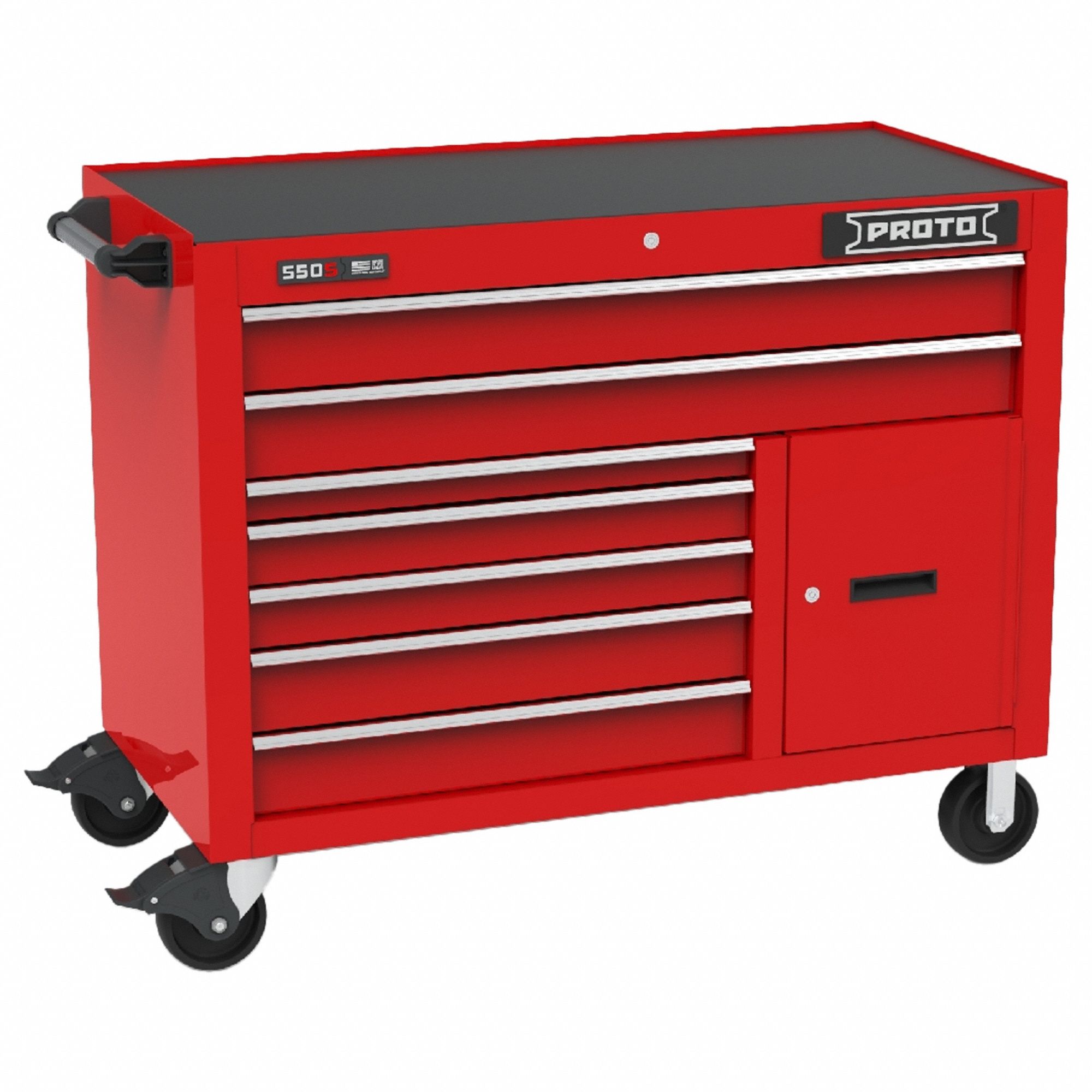 ROLLING TOOL CABINET,RED,STEEL,GLOSS