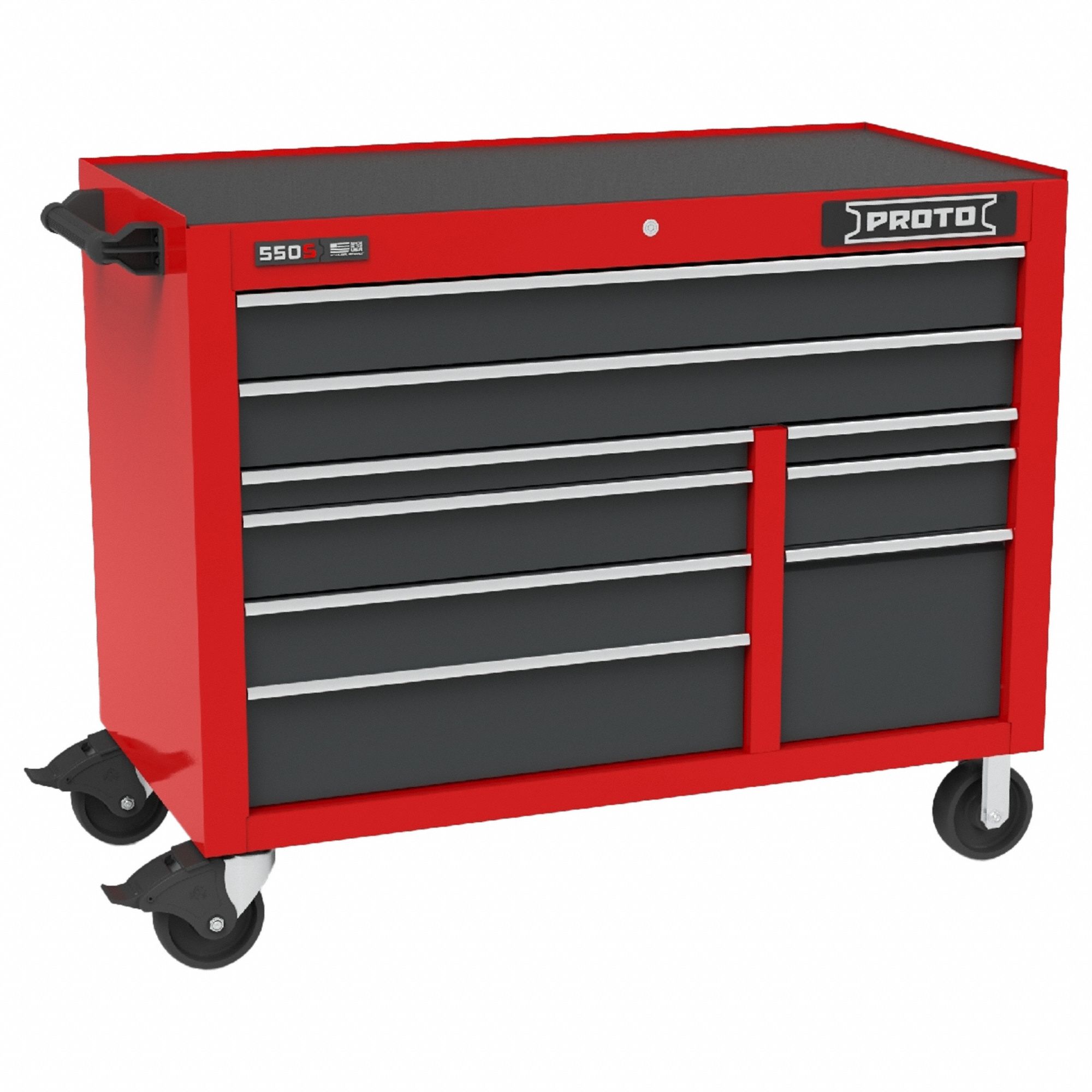 ROLLING TOOL CABINET,GREY/RED,STEEL