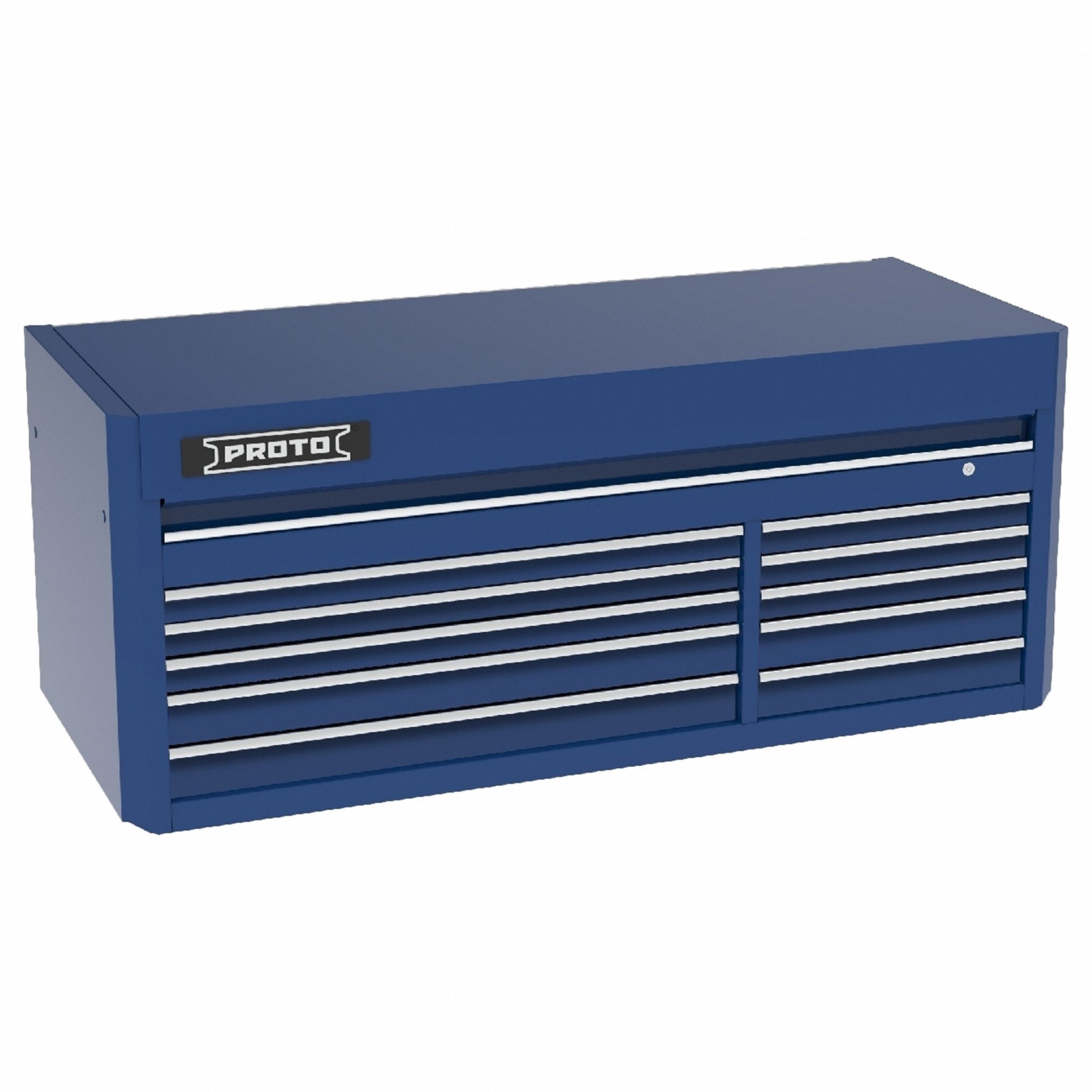 Top Chest: 10 Drawers, Heavy Duty, 66 in Overall Wd, 27 in Overall Dp, 27 in Overall Ht, Keyed