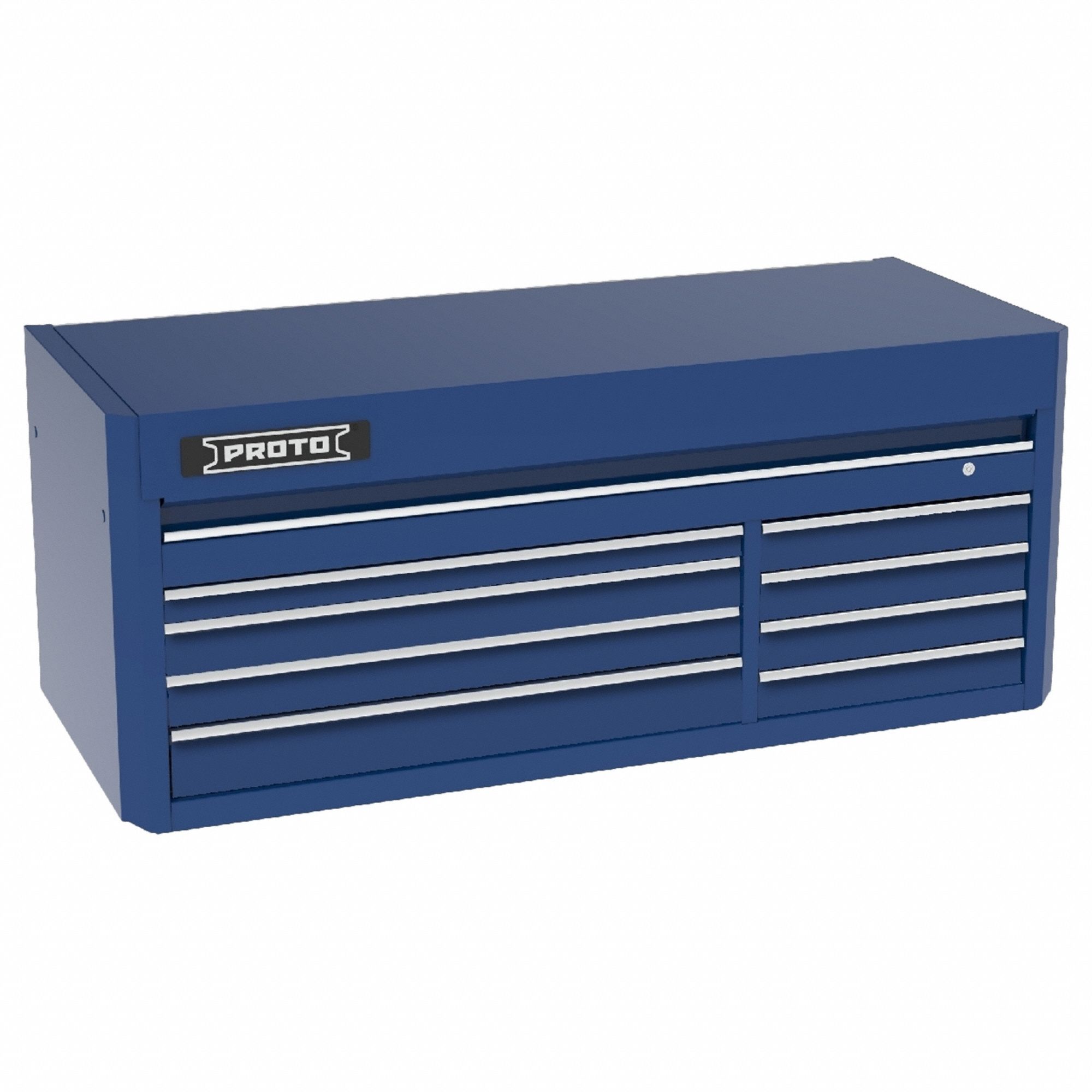 Top Chest: 8 Drawers, Heavy Duty, 66 in Overall Wd, 27 in Overall Dp, 27 in Overall Ht, Keyed