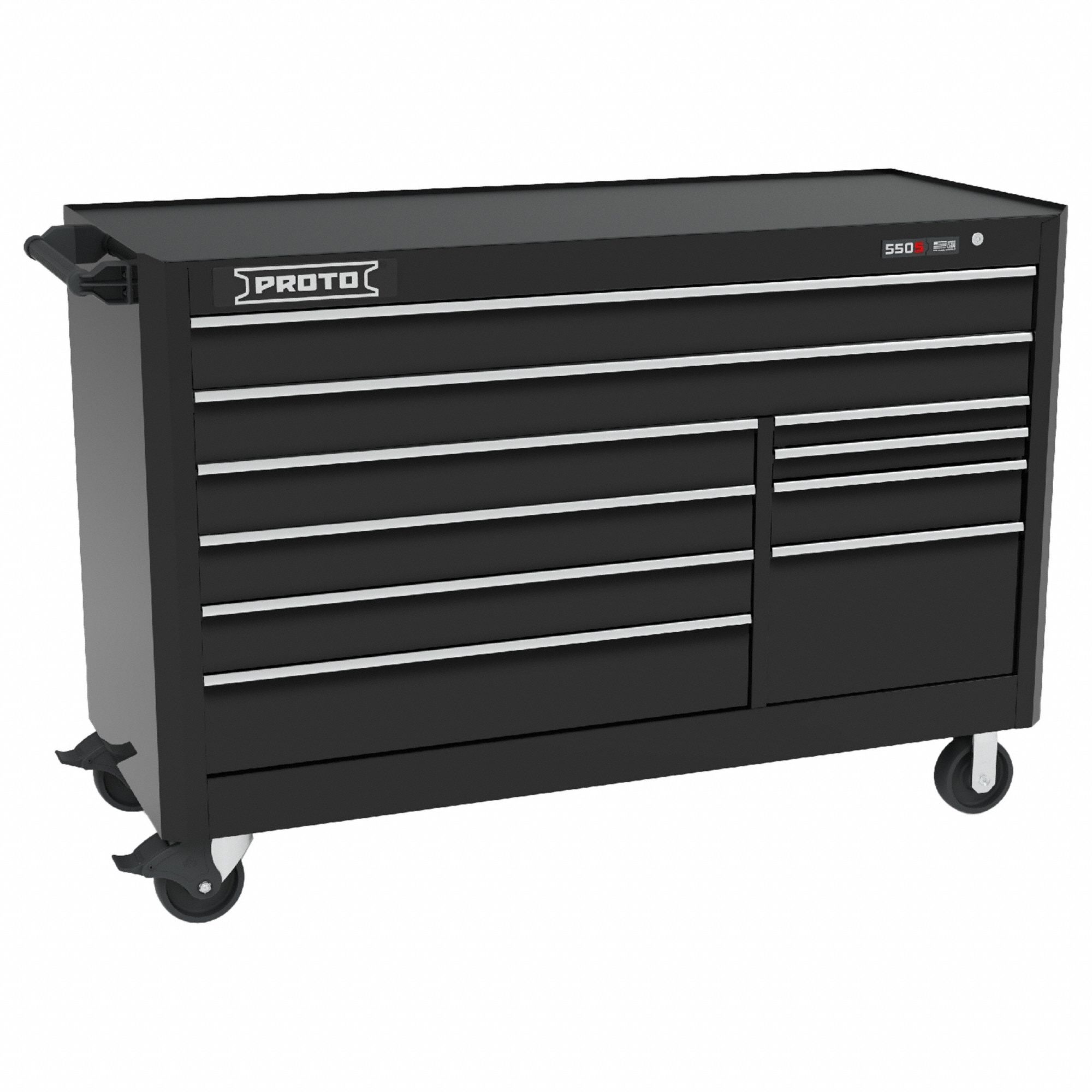ARMOIRE OUTILS ROULANTS,NR,ACIER,LUSTRE