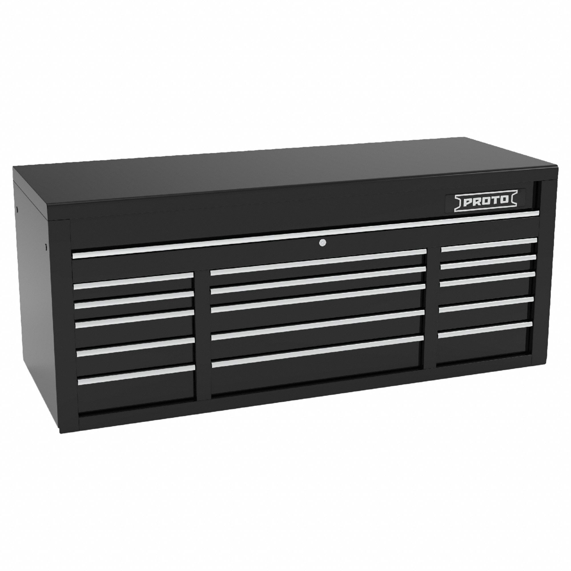 Top Chest: 15 Drawers, Heavy Duty, 67 in Overall Wd, 25 1/4 in Overall Dp, 27 in Overall Ht