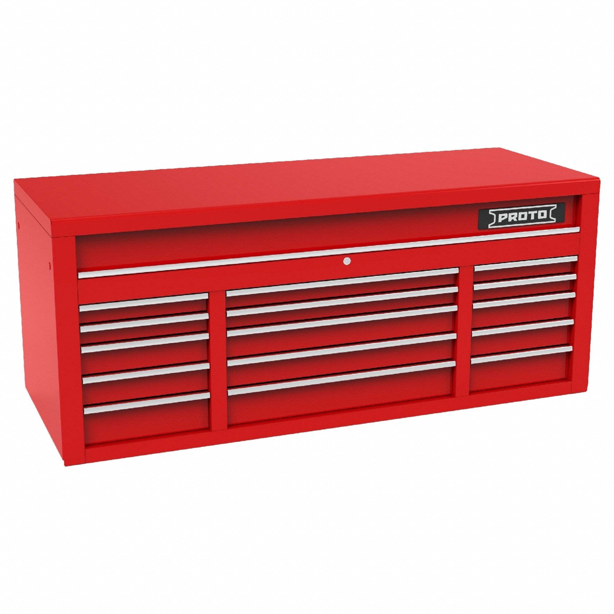 Top Chest: 15 Drawers, Heavy Duty, 67 in Overall Wd, 25 1/4 in Overall Dp, 27 in Overall Ht