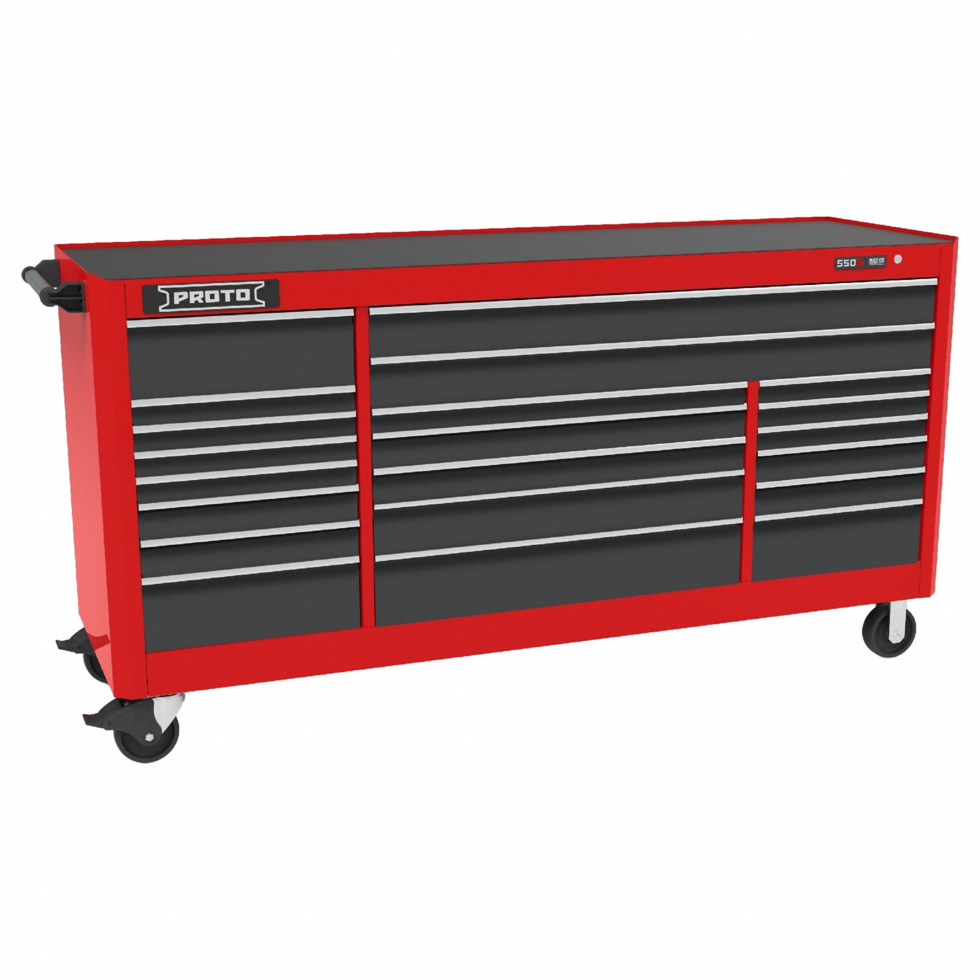 ROLLING TOOL CABINET,GREY/RED,STEEL
