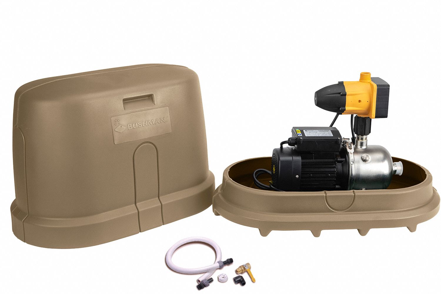 Harvesting Pump Kit: Black, Mocha, 115V, 1 hp Horsepower, 31.91 psi Start Pressure