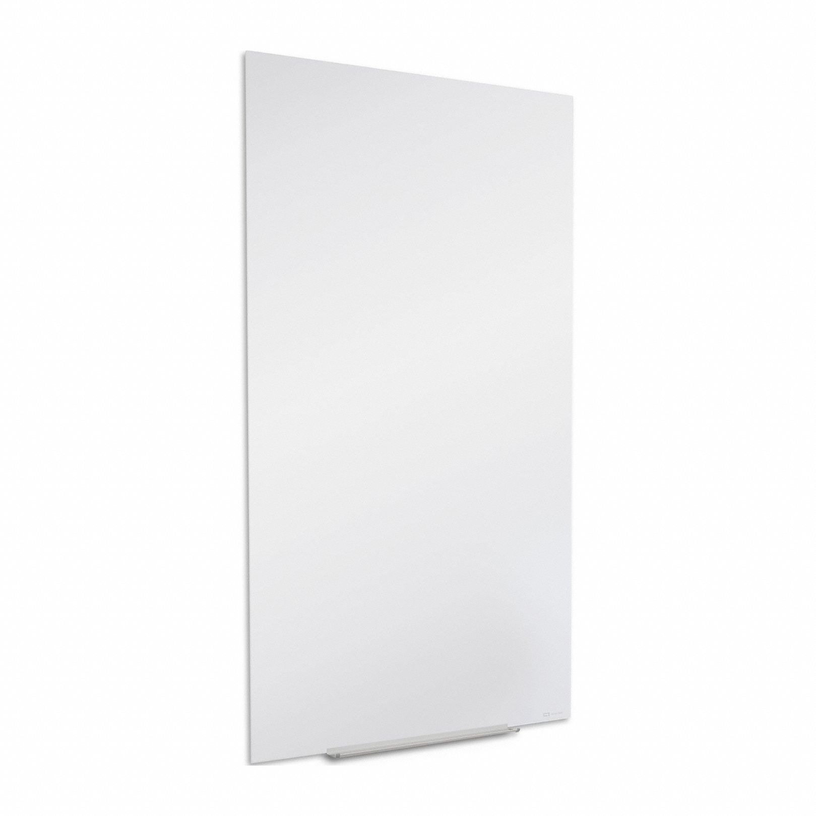 Dry Erase Board: Glass, Frameless Style, 49 7/8 in Overall Ht, 28 in Overall Wd, White