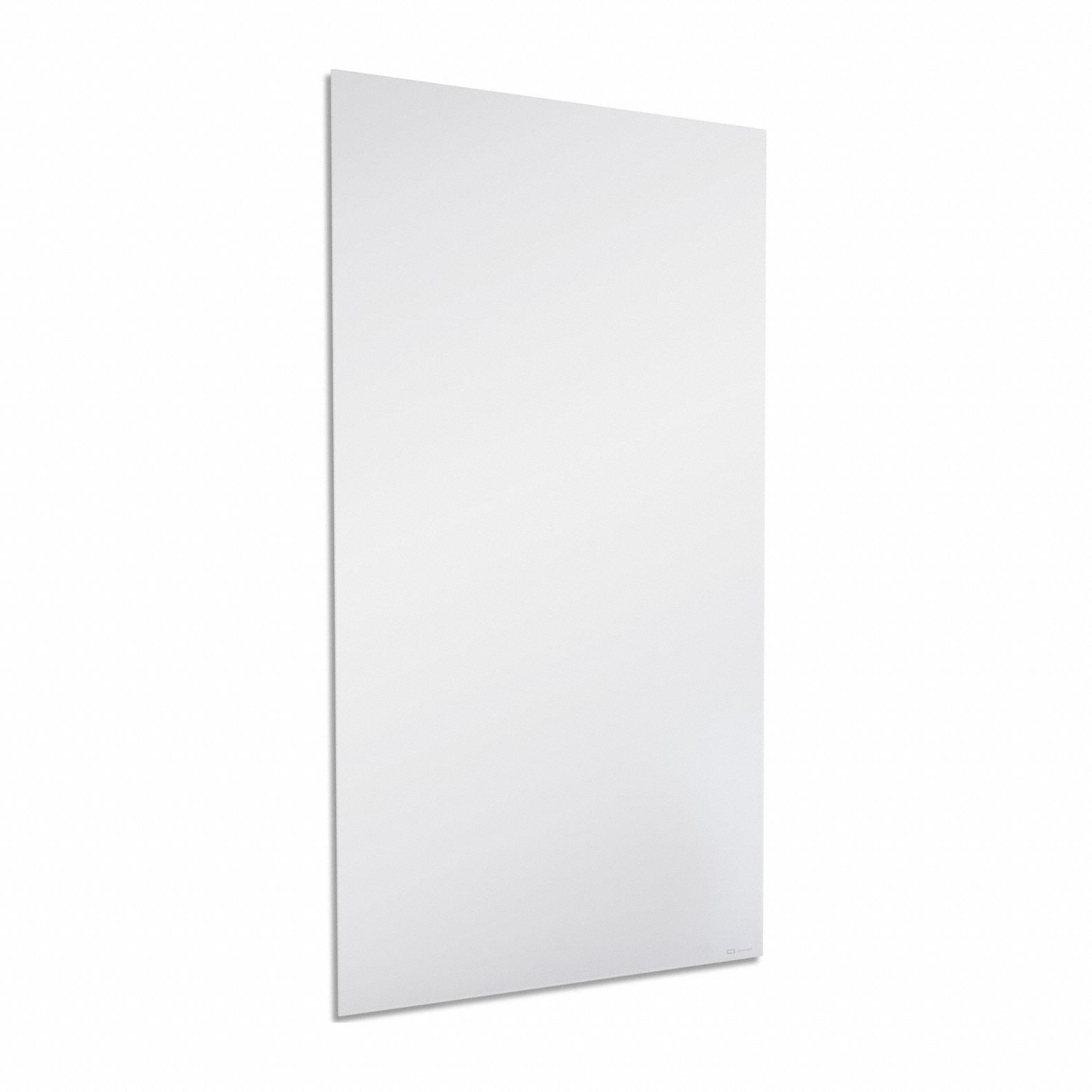 Dry Erase Board: Glass, Frameless Style, 74 1/8 in Overall Ht, 41 3/4 in Overall Wd, White
