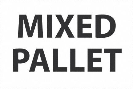 Mixed Pallet Label 4x6 BK/WT