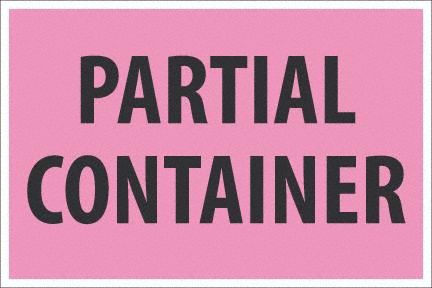Partial Container Label 4x6 BK/Pink