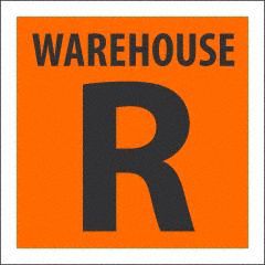 Warehouse R Label 2x2 BK/OR