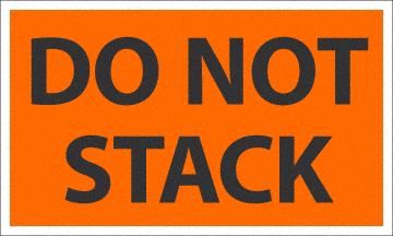 Do Not Stack Label 3x5 BK/OR