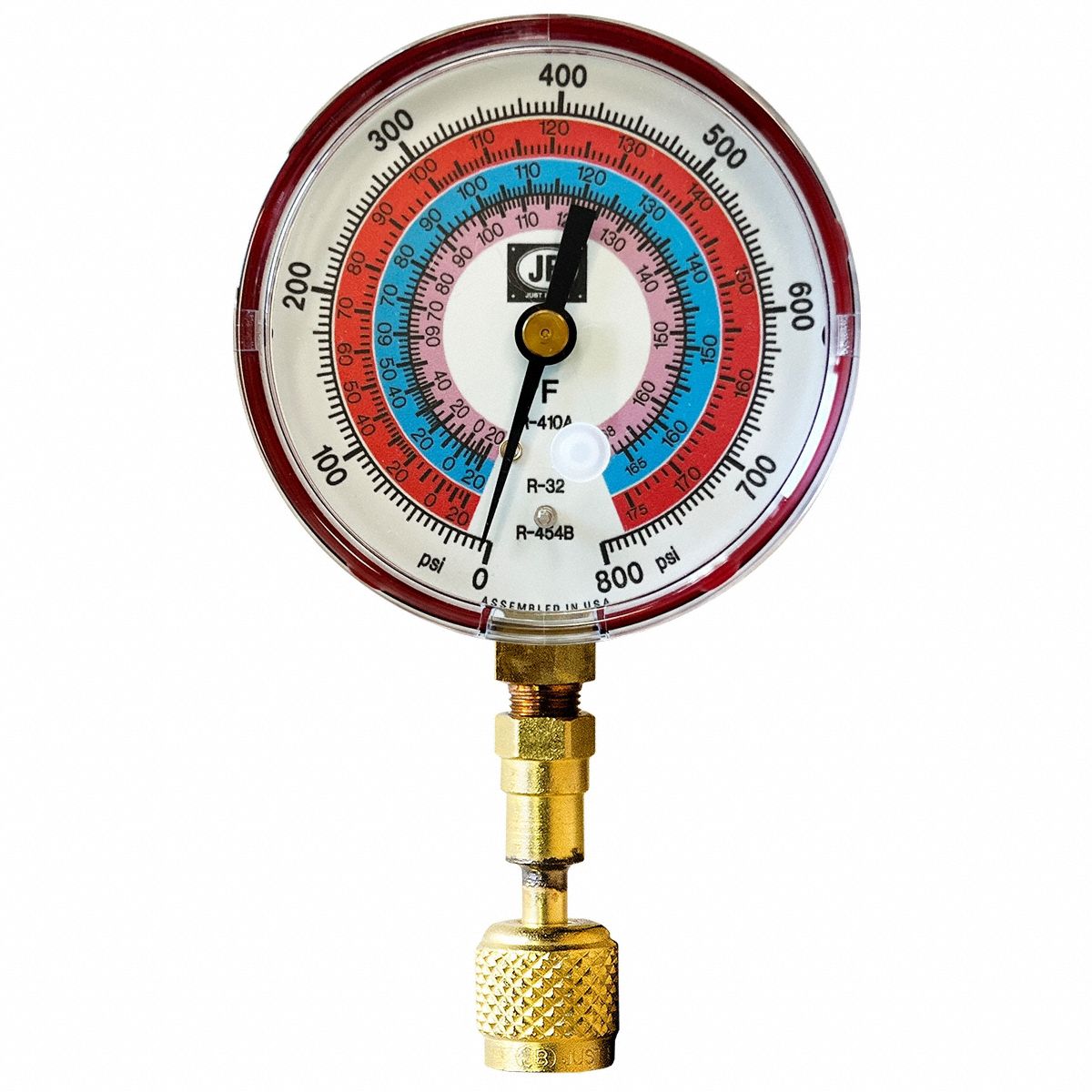 Test Gauge Red Brass Glow-in-the-Dark