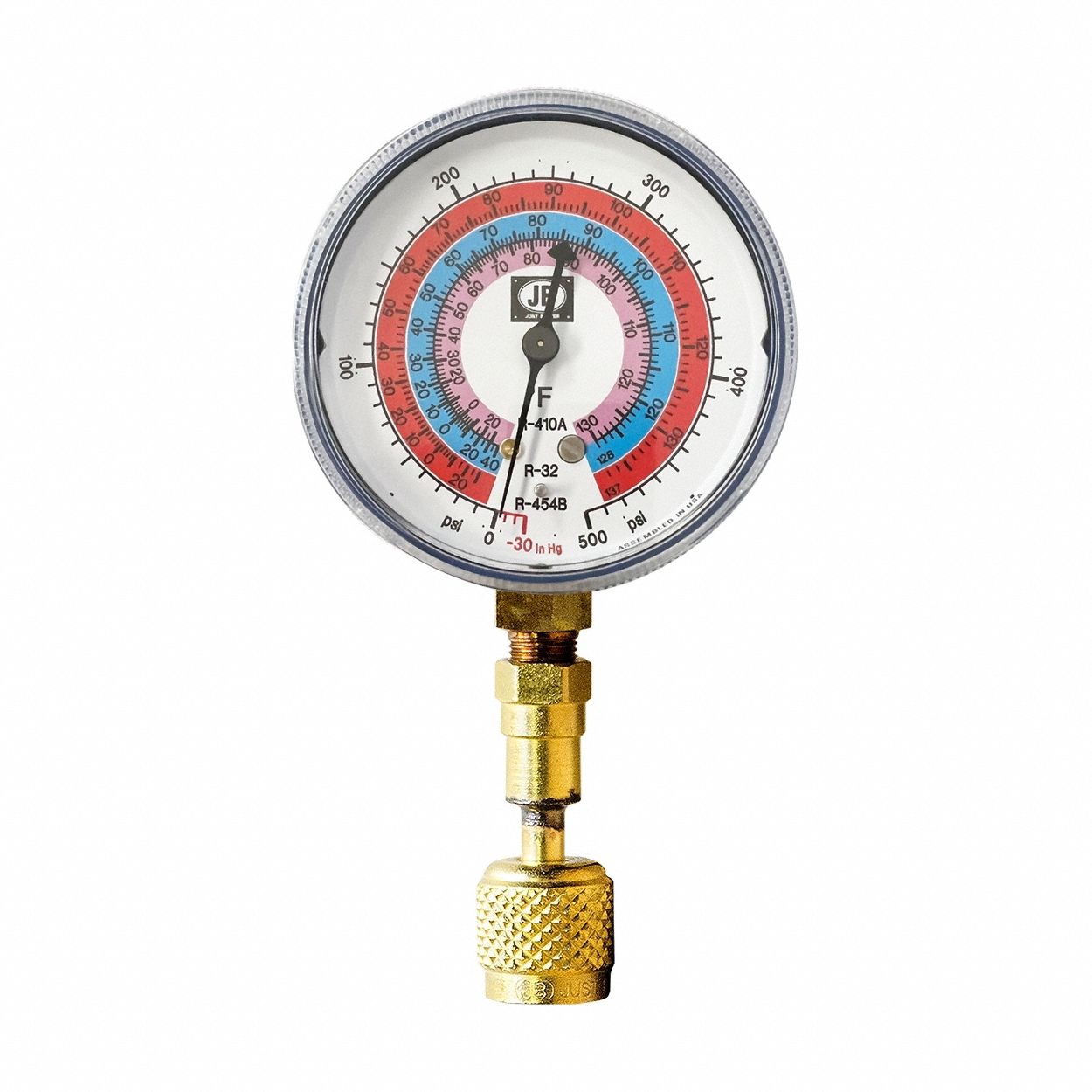 Test Gauge Blue Brass Non-Illuminated