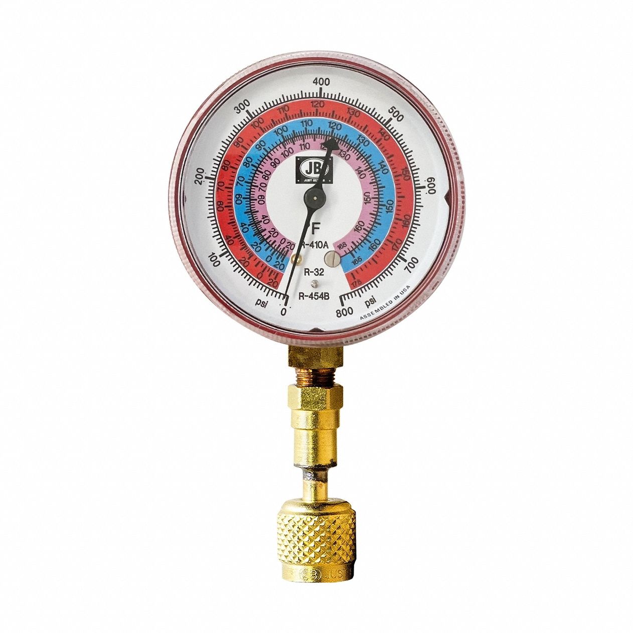 Test Gauge Red Brass Non-Illuminated