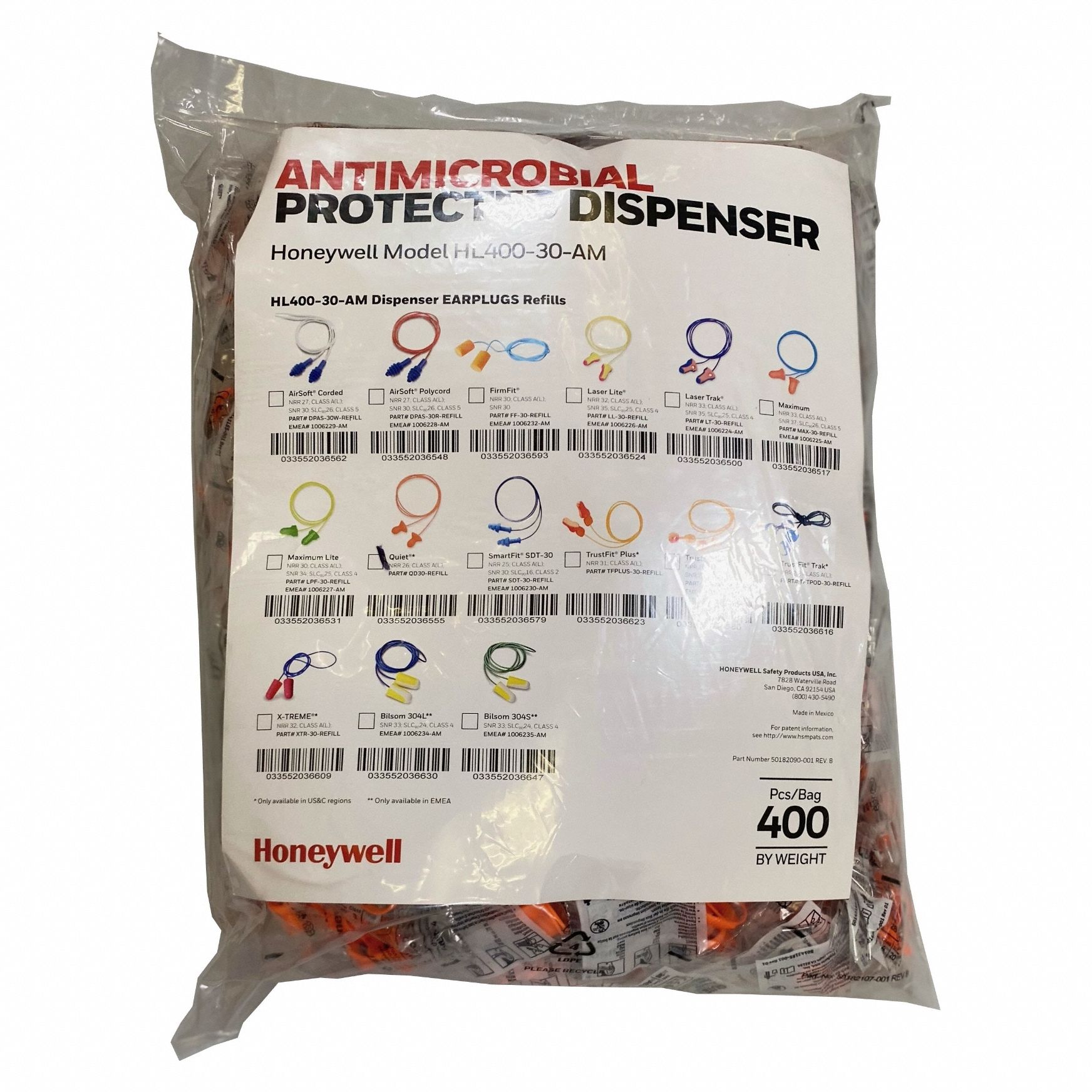 Earplug Dispenser Refill: