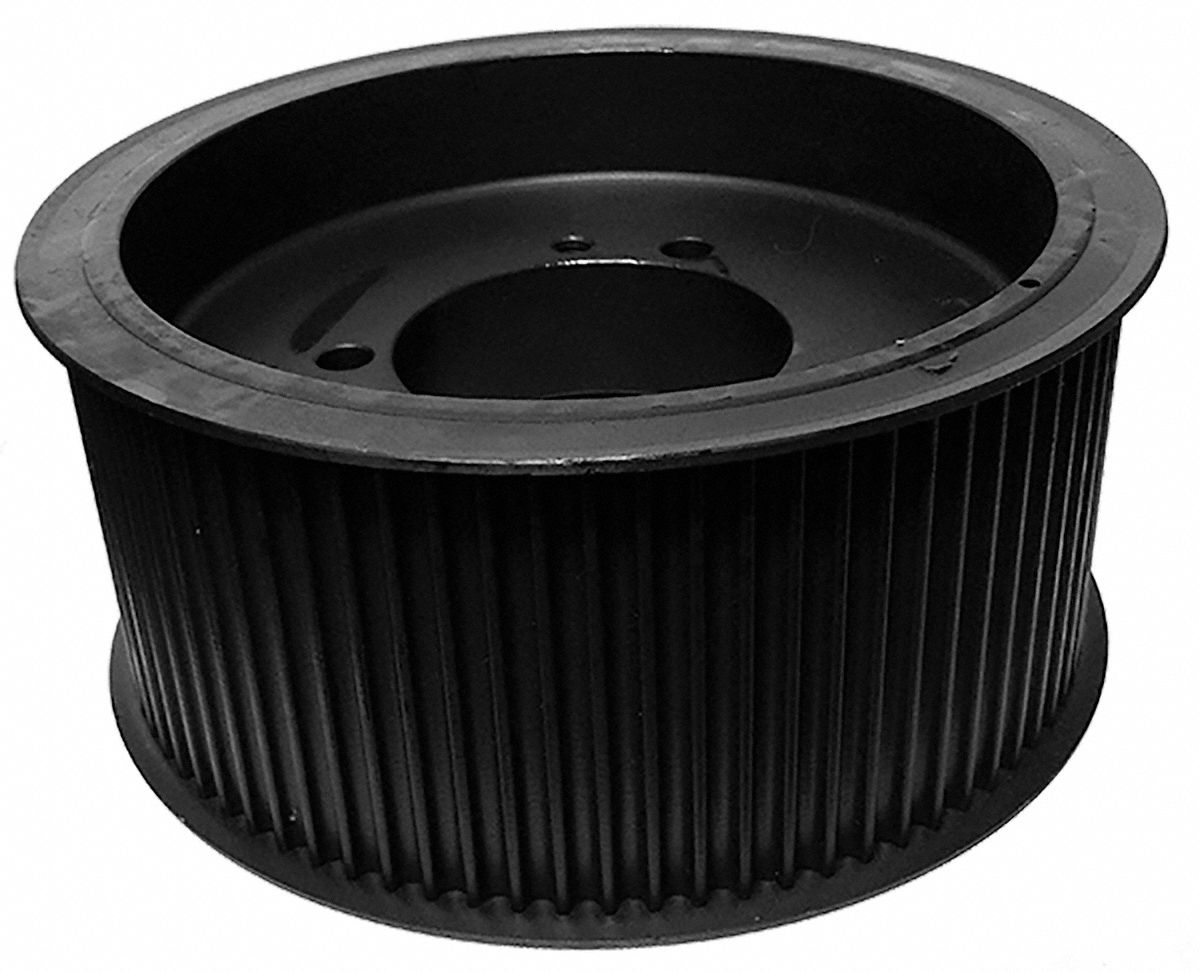 Timing Belt Pulley: Curvilinear, Bushed, For HTD Timing Belt Section, 34 Teeth