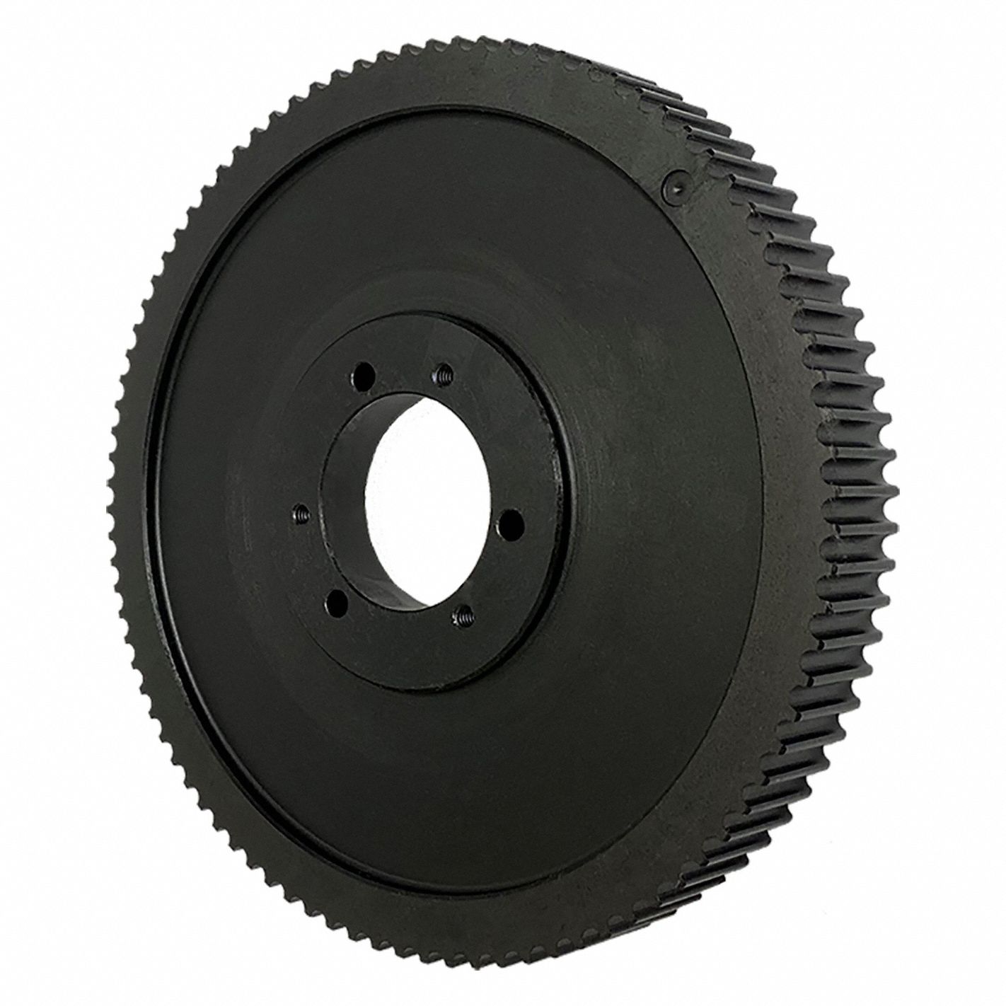 Timing Belt Pulley: Curvilinear, Bushed, For HTD Timing Belt Section, 90 Teeth