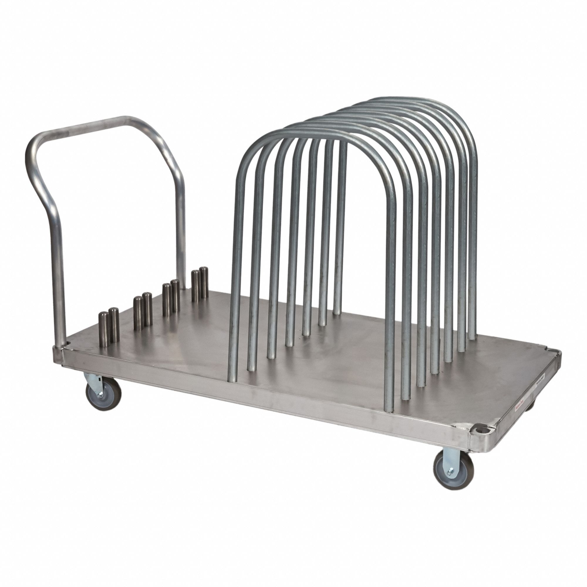 Flood Gate Cart: 30 in Overall Ht, 60 in Overall Lg, Aluminum