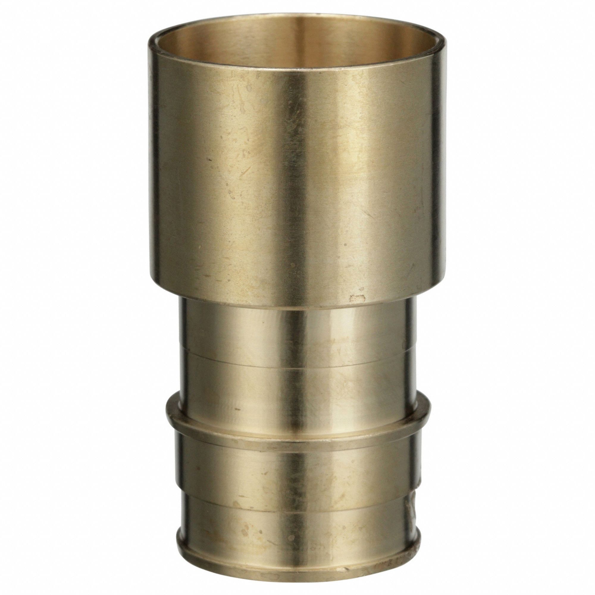 Barbed Fitting Adapter: 51/64 in ID x 1 in Pipe Size, Barbed x Cup, Brass, Expansion