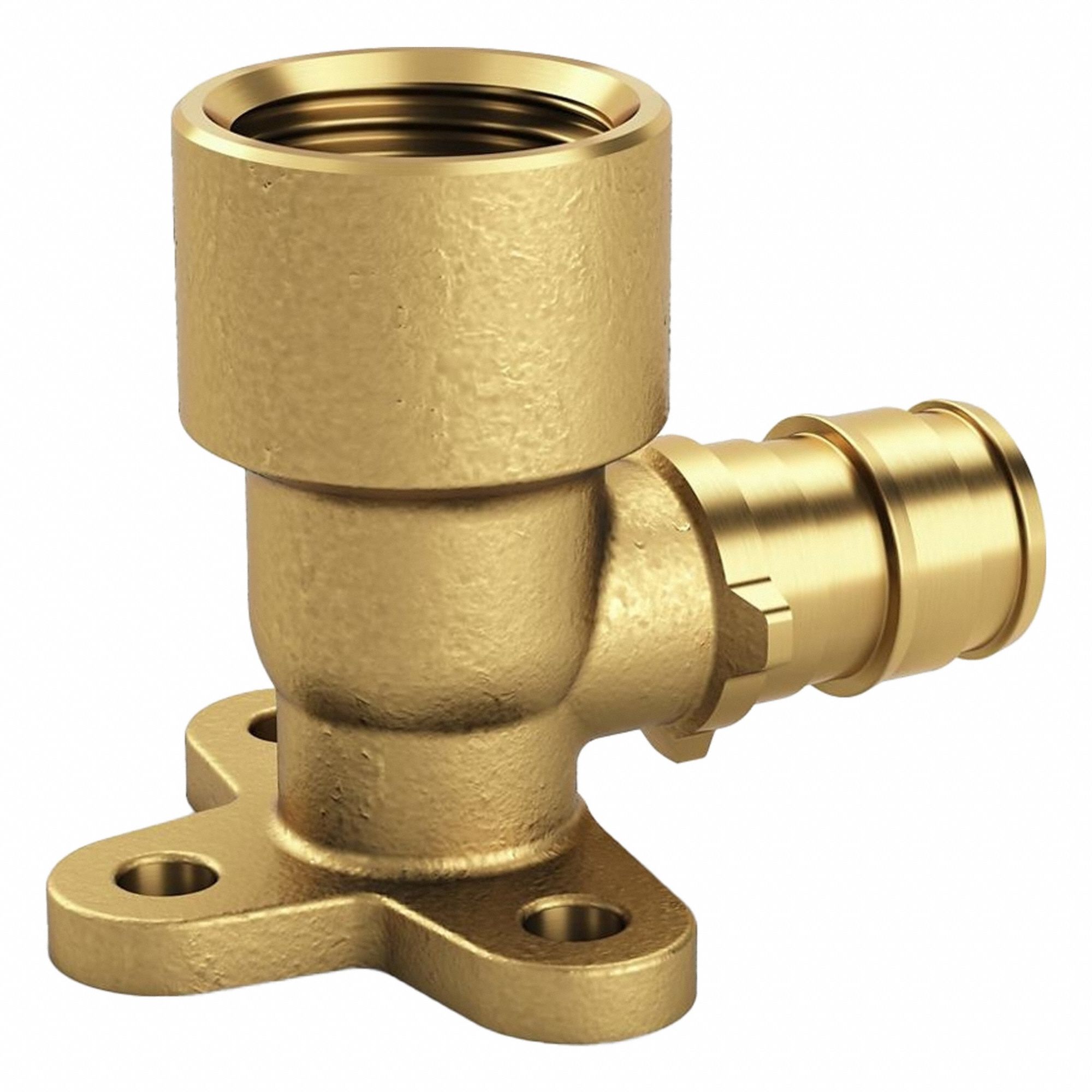 Barbed Fitting Coupling: 1/2 in Pipe x 23/64 in ID x 1/2 in Pipe Size, FNPT x FNPT, Brass