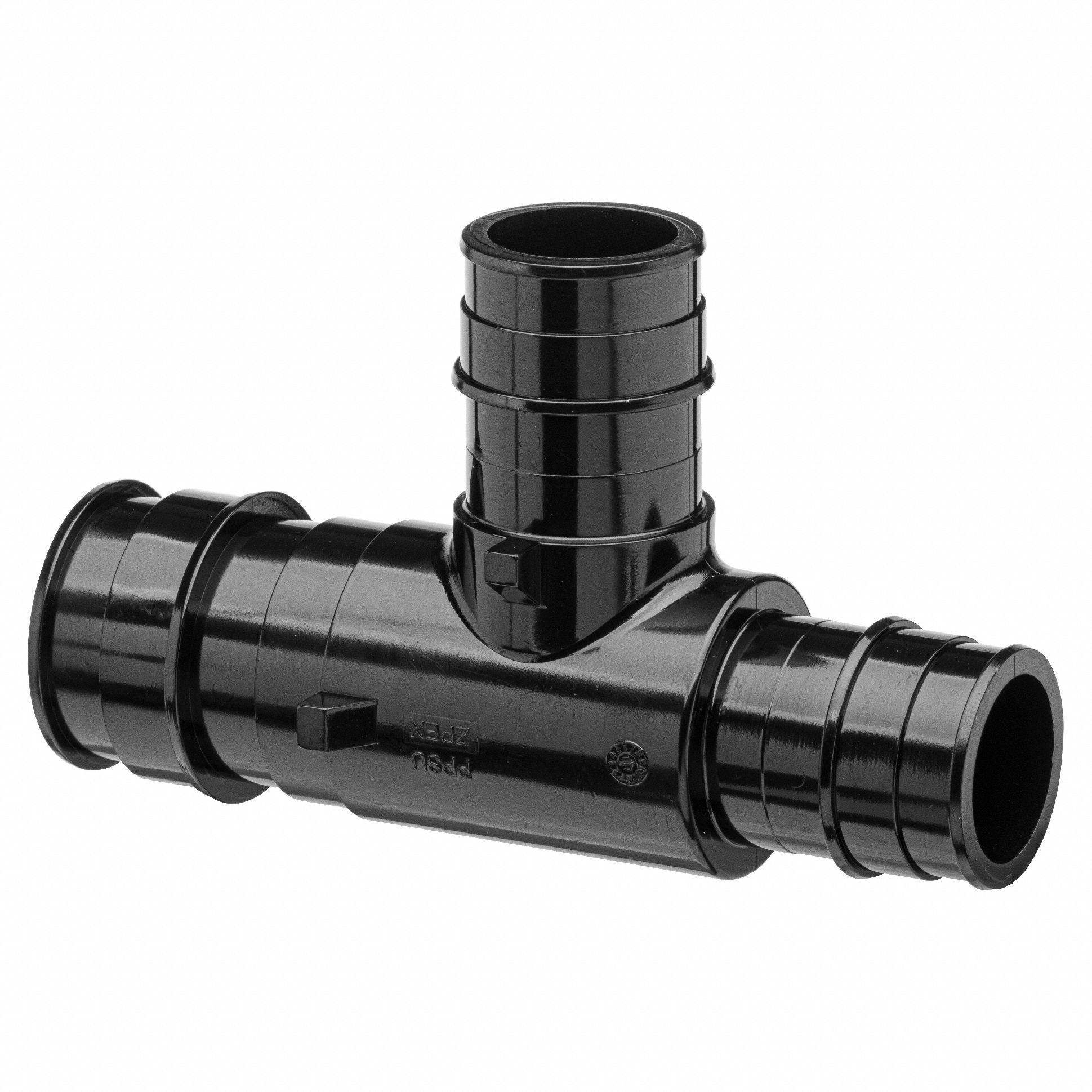 Barbed Tee: Polymer, Expansion, 1 1/4 in ID