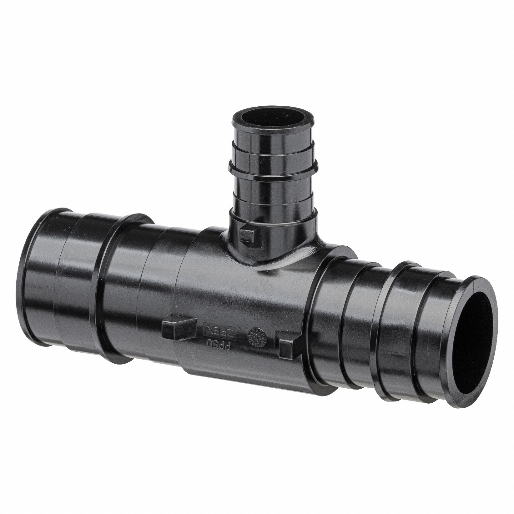 Barbed Tee: Polymer, Expansion, 1 1/2 in ID, 1 1/4 in ID