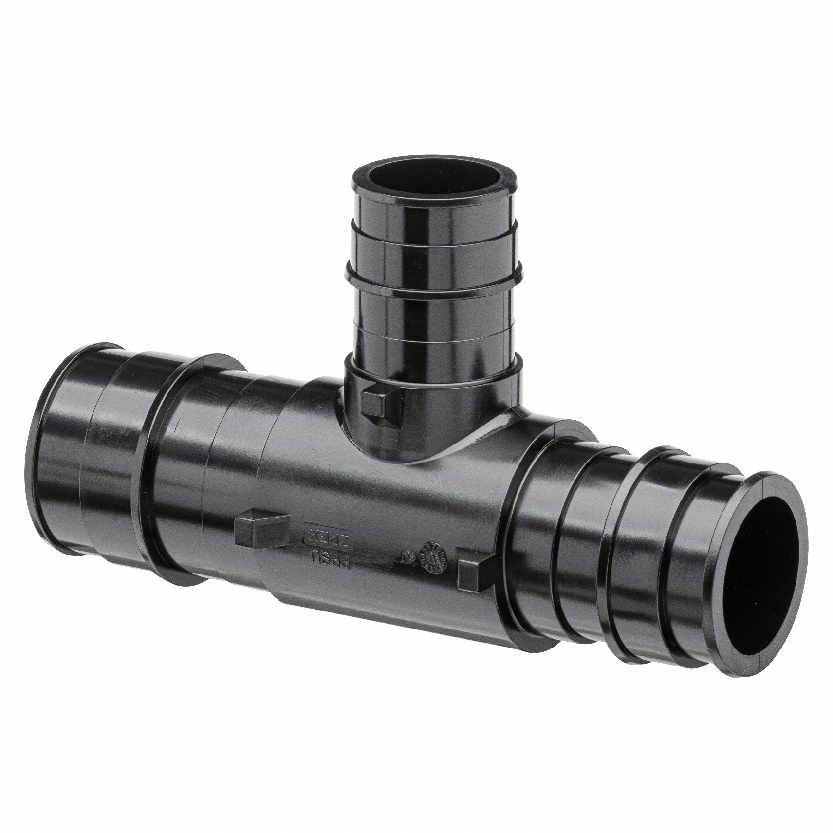 Barbed Tee: Polymer, Expansion, 1 1/2 in ID, 1 1/4 in ID, 1 in ID