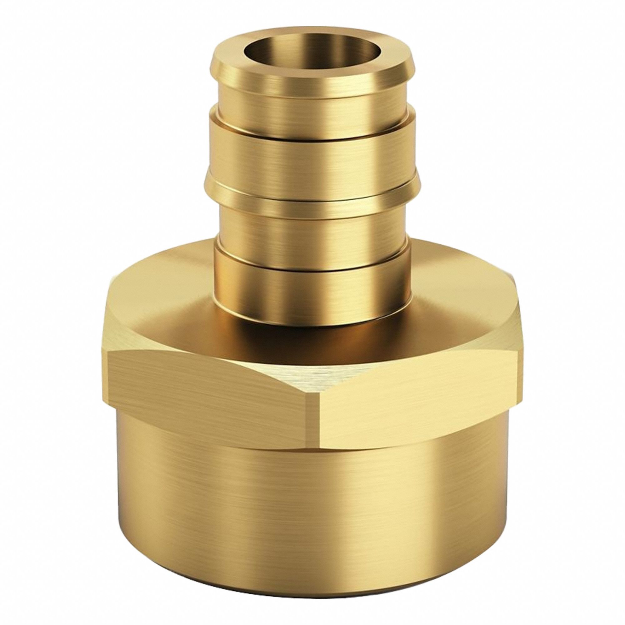 Barbed Fitting Adapter: 3/8 in ID x 1/2 in Pipe Size, Barbed x FNPT, Brass, Expansion
