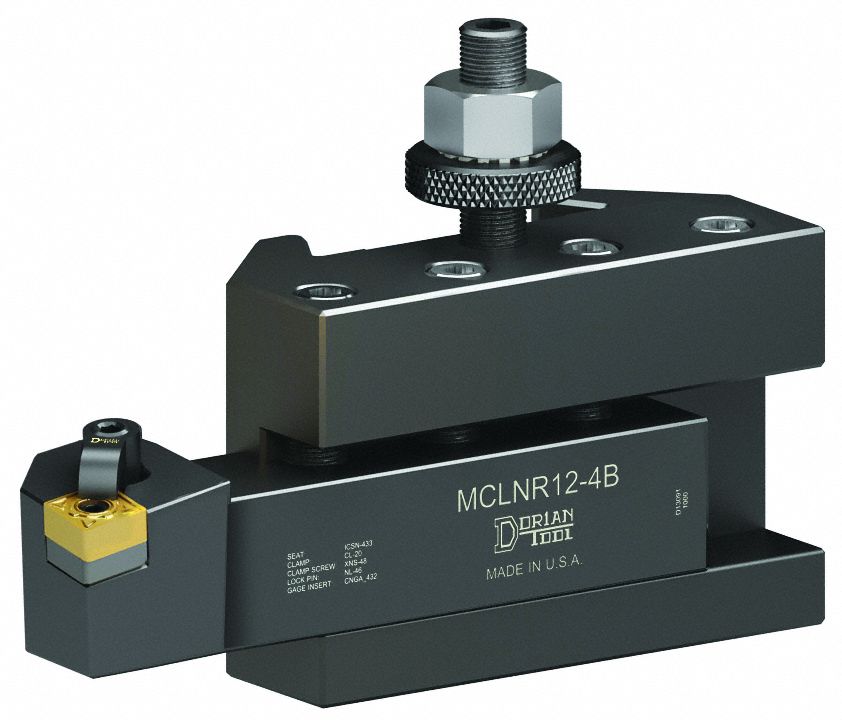 Tool Post Holder: For QITP25N Tool Post Series, For 1/2 in to 3/4 in Shank