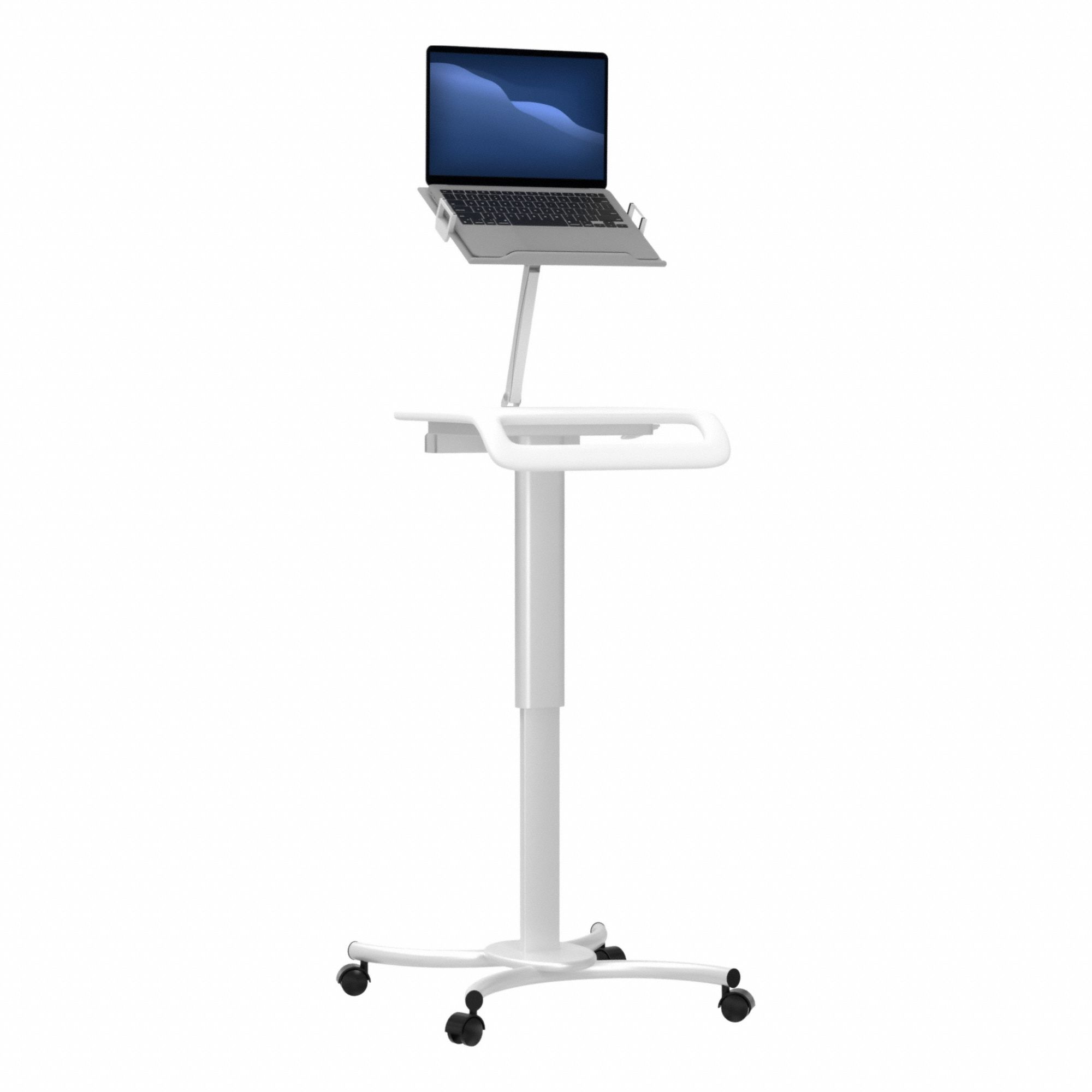 Medical Mobile Floor Stand: 22 in Overall Wd, 52 in Overall Ht, 0 Drawers, 1 Shelves
