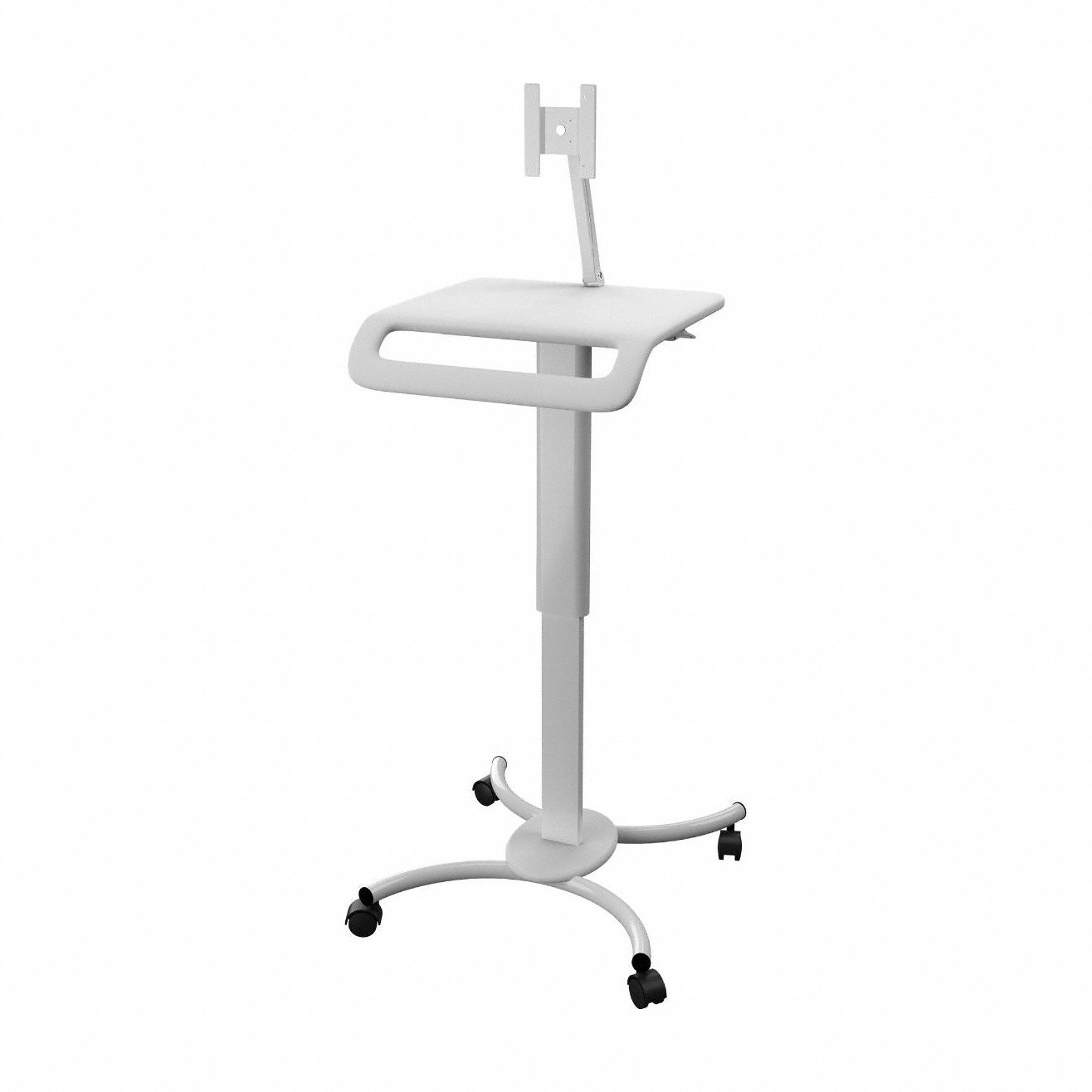 Medical Mobile Floor Stand: 19 in Overall Wd, 52 in Overall Ht, 0 Drawers, 1 Shelves