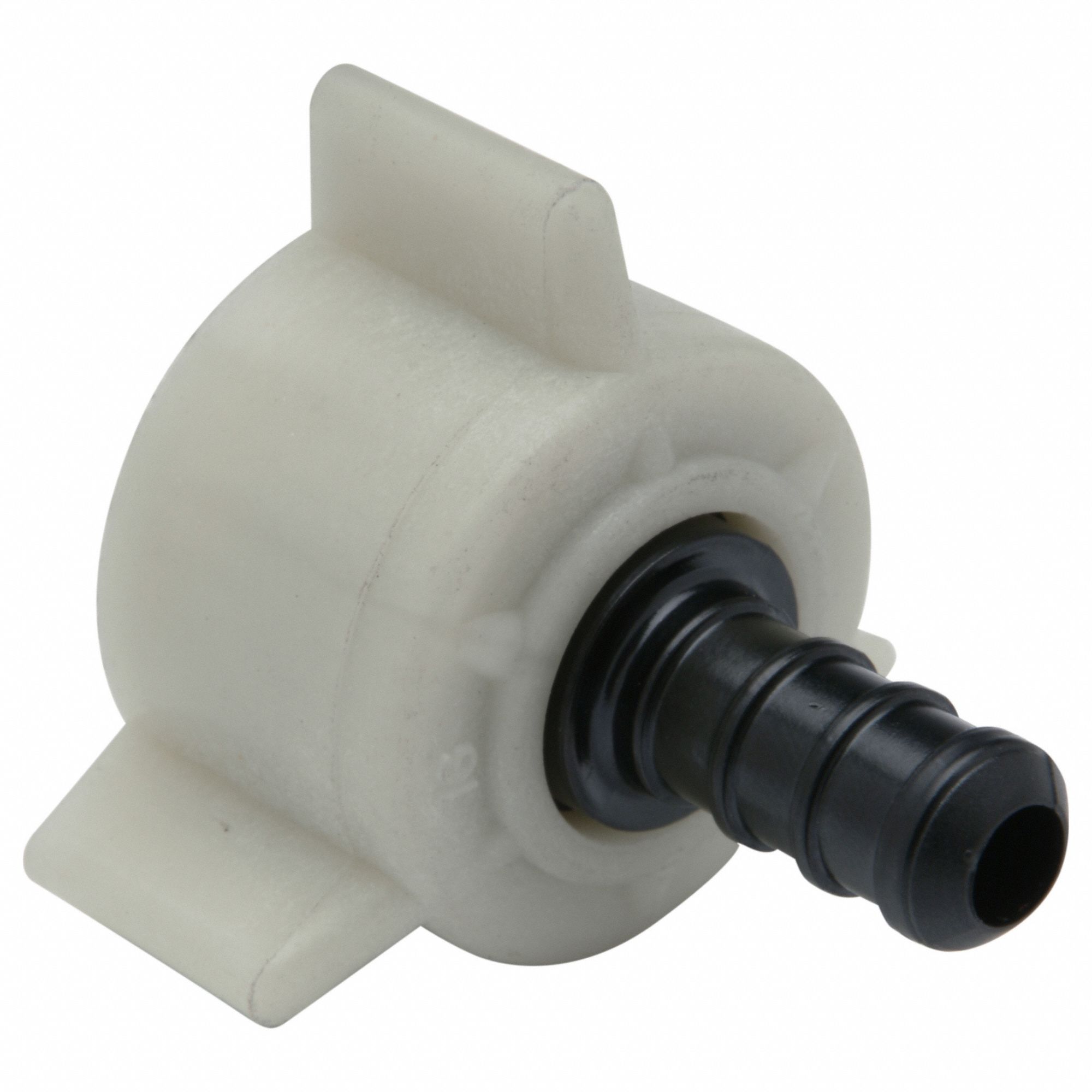 Barbed Fitting Adapter: 3/8 in ID x 1/2 in Pipe Size, Barbed x FNPT, Polymer