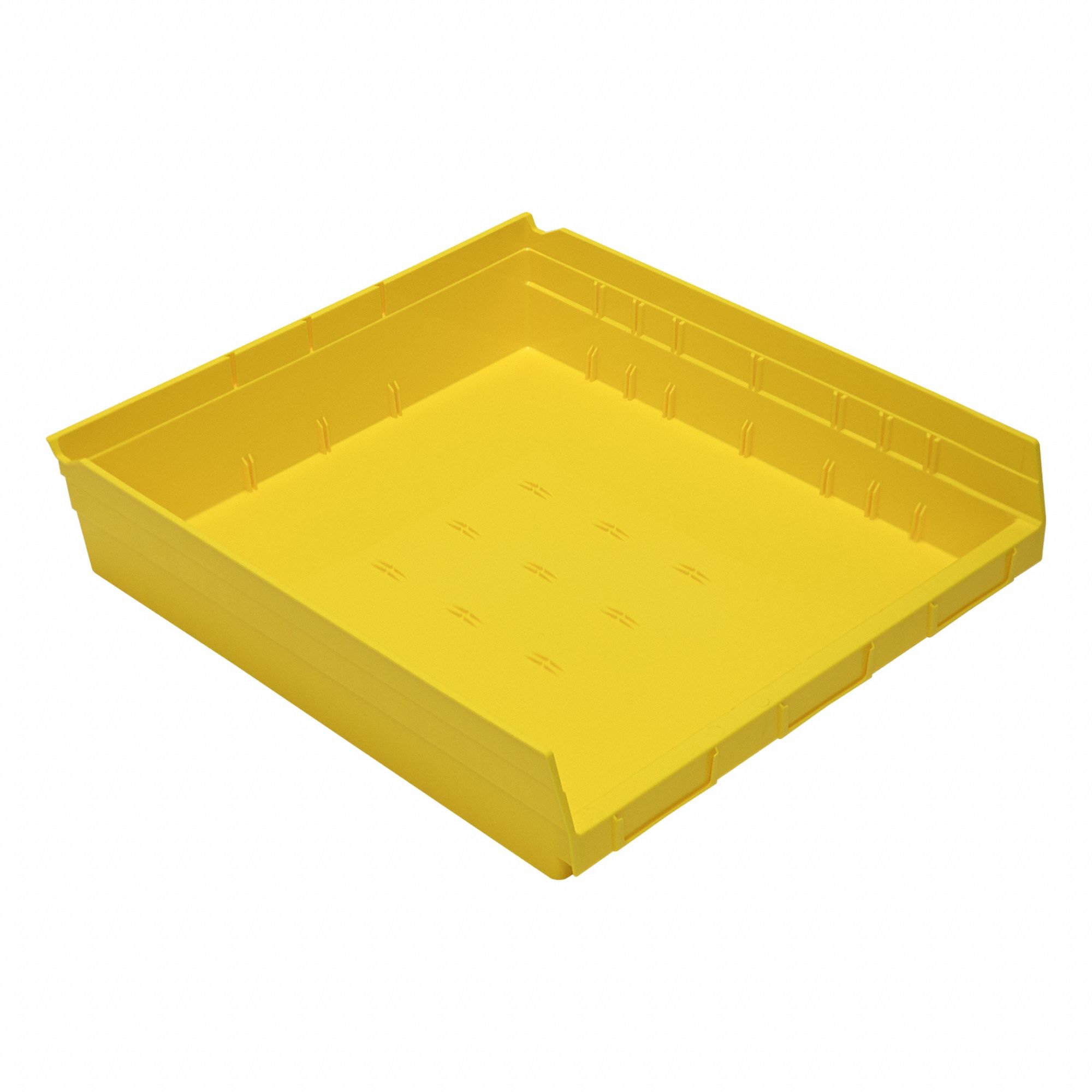 Economy nesting shelf bin: 17 7/8 in Overall Lg, 16 1/2 in x 4 in, Yellow