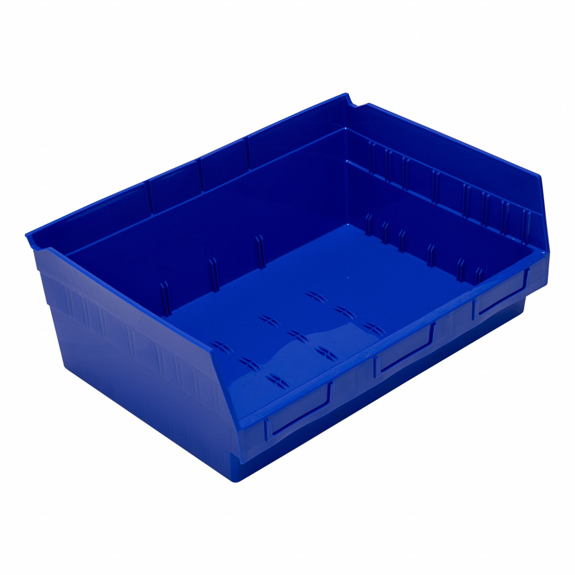 Economy nesting shelf bin: 11 5/8 in Overall Lg, 16 1/2 in x 6 in, Blue